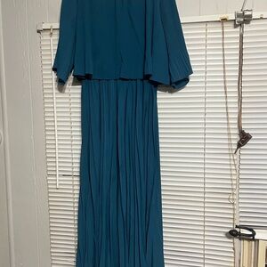 SHEIN Teal Long Sleeve Dress
